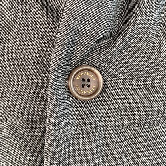 BRUNELLO CUCINELLI Size XL Grey Heather Wool Padded Buttoned Vest - Picture 2 of 10